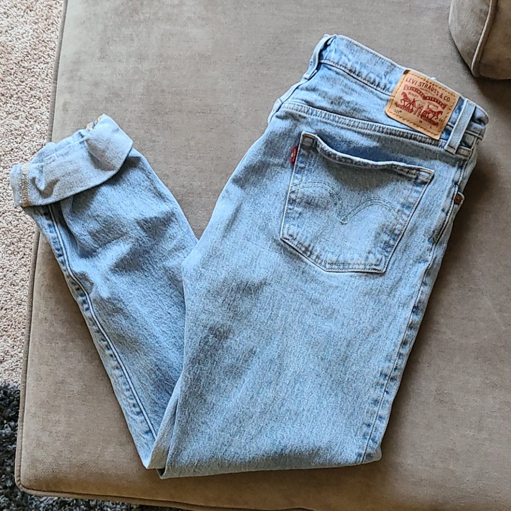 High Waisted 501 Light Wash Jeans